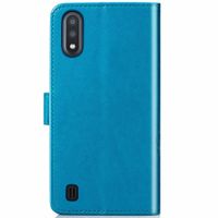 Kleeblumen Klapphülle Türkis Samsung Galaxy A01