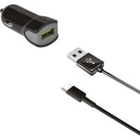 Celly USB KFZ-Ladegerät + USB-C Kabel - 2,4A