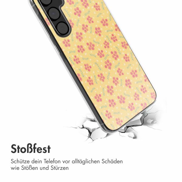 imoshion  Design Hülle für das Samsung Galaxy A55 - Sunny Yellow Petite Flowers