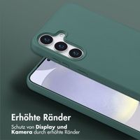 Selencia SilikonHülle mit abnehmbarem Band Samsung Galaxy S25 Plus - Dunkelgrün