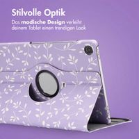 imoshion 360° drehbare Design Klapphülle Samsung Galaxy Tab A9 Plus - Lavender Flowers