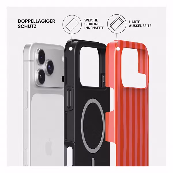 Burga Tough Back Cover MagSafe Apple iPhone 18 Pro Max - Pomegranate