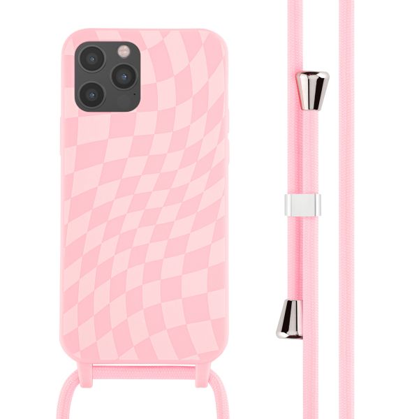 imoshion Silikonhülle design mit Band für das iPhone 12 (Pro) - Retro Pink