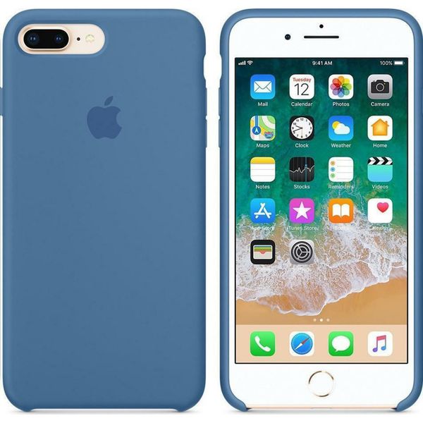 Apple Silikon-Case Denim Blue für das Apple iPhone 8 Plus / 7 Plus