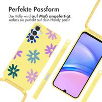 imoshion SilikonHülle design mit Band Samsung Galaxy A15 (5G/4G) - Yellow Flower Distance