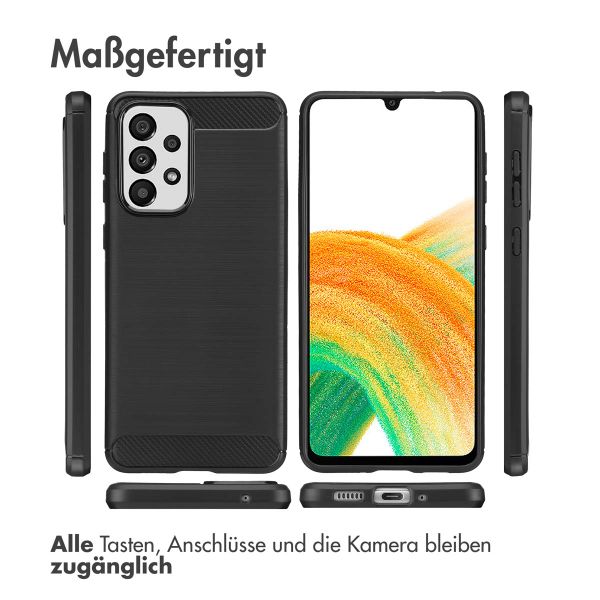 imoshion Brushed Back Cover für das Samsung Galaxy A33 - Schwarz