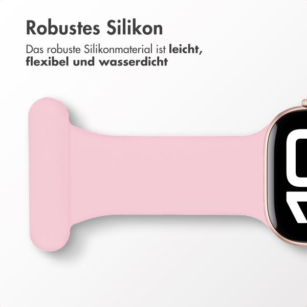 imoshion Pflegekräfte Silikonarmband für das  Apple Watch Series 1 t/m 9 / SE (38/40/41 mm) | Series 10 / 11 (42 mm) - Rosa