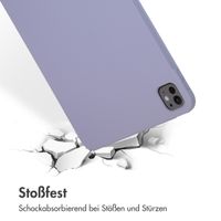 Accezz Liquid Silicone Back Cover mit Stifthalter Apple iPad Pro 11 (2024) M4 - Lila