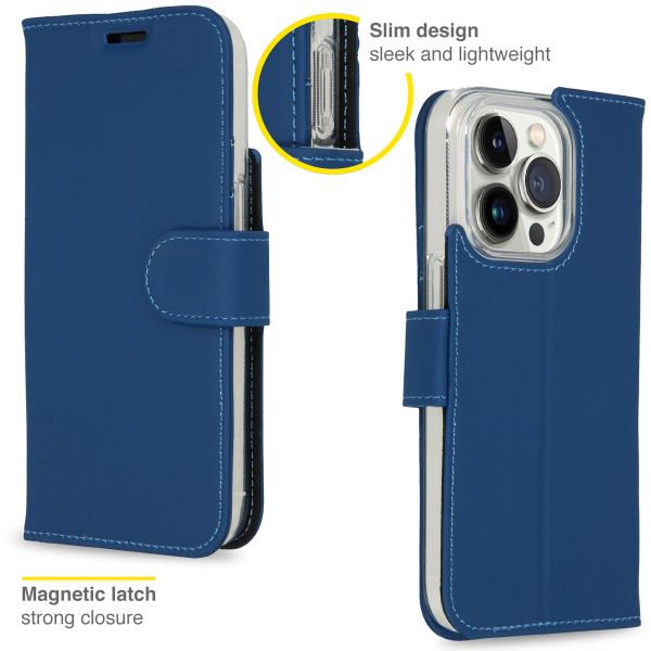 Accezz Wallet TPU Klapphülle für das Apple iPhone 14 Pro - Dunkelblau