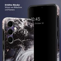 Selencia Vivid Tough Back Cover für das Samsung Galaxy S24 FE - Chic Marble Black