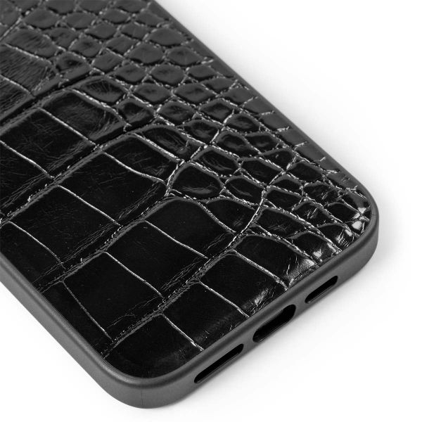 iDeal of Sweden Vegan Leather Back Cover Apple iPhone 15 Pro Max - Black Croco
