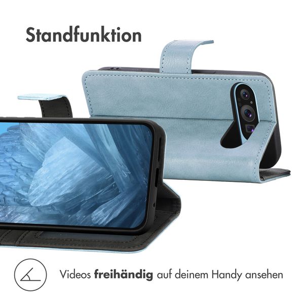 imoshion Luxuriöse Klapphülle Google Pixel 9 / 9 Pro - Hellblau