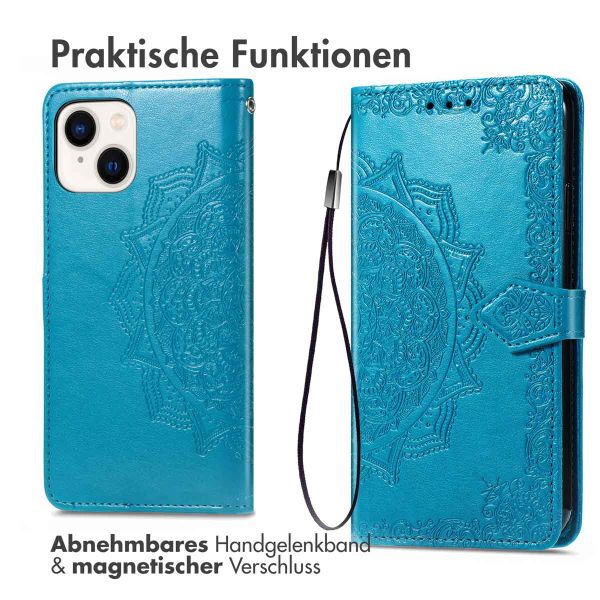 imoshion Mandala Klapphülle Apple iPhone 15 - Türkis