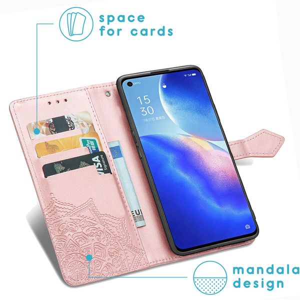 imoshion Mandala Klapphülle Oppo Find X3 Lite - Roségold