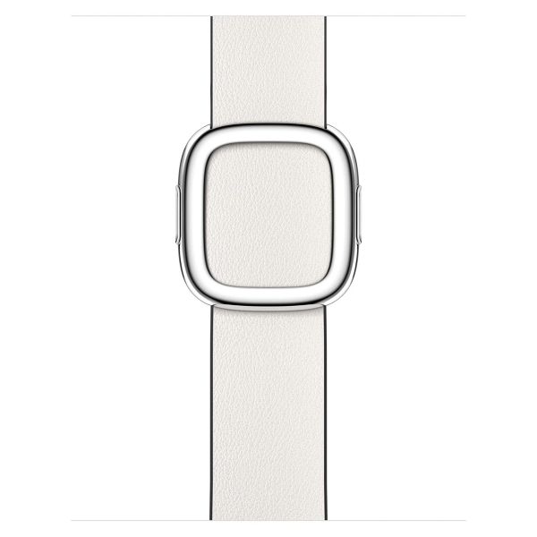 Apple Leather Band Modern Buckle Apple Watch Series 1 bis 9 / SE (38/40/41 mm) | Series 10 (42 mm) - Größe L - Chalk