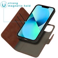 imoshion Entfernbare 2-1 Luxus Klapphülle Apple iPhone 13 - Braun