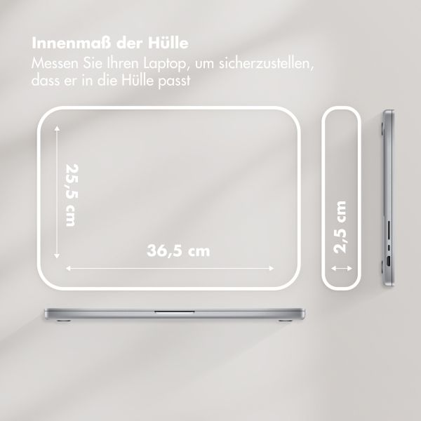 Selencia Teddy Laptop Hülle 15-16 Zoll - Laptop Sleeve - Latte