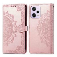 imoshion Mandala Klapphülle für das Xiaomi Redmi Note 12 Pro - Rose Gold