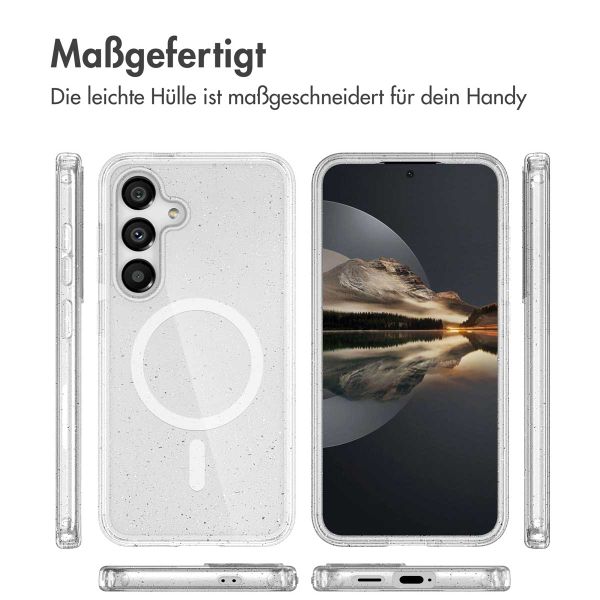 imoshion Sparkle Back Cover mit MagSafe für das Samsung Galaxy S24 - Glitzer Transparent