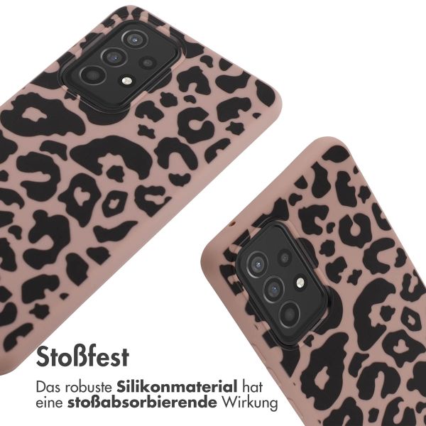imoshion SilikonHülle design mit Band Samsung Galaxy A53 - Animal Pink
