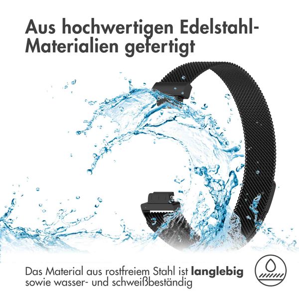 imoshion Mailändische Magnetarmband für das Fitbit Inspire - Größe S - Schwarz