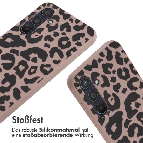 imoshion SilikonHülle design mit Band Samsung Galaxy A55 - Animal Pink