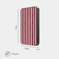 Selencia Vivid Powerbank 5.000 mAh - MagSafe und Qi - Black / Bonbon Stripe Raspberry
