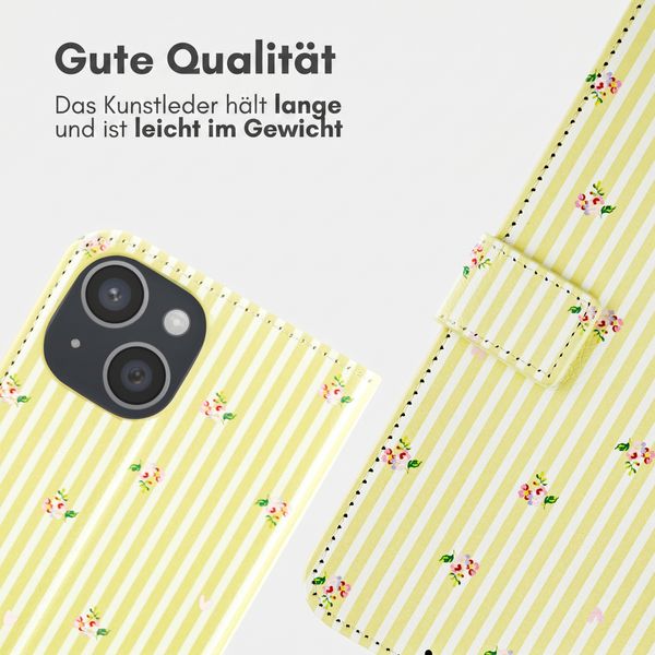 imoshion Design Klapphülle Apple iPhone 14 - Garden Stripes