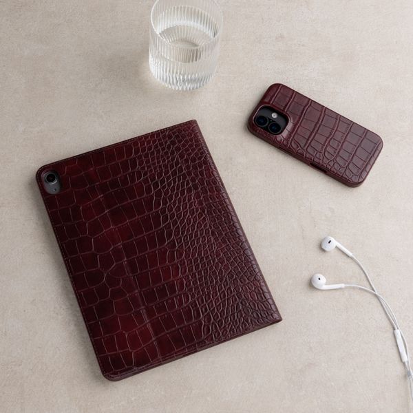Selencia Croco Klaphülle Samsung Galaxy Tab A11 Plus / A9 Plus - Burgundy