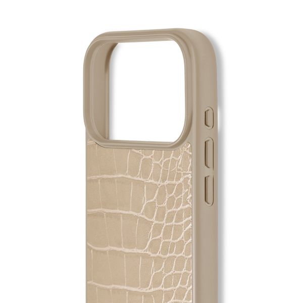 iDeal of Sweden MagSafe-Hülle aus veganem Leder Apple iPhone 17 Pro - Warm Beige Croco