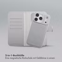 Selencia Olyn Abnehmbare Bookcase mit MagSafe Apple iPhone 17 Pro - Grau