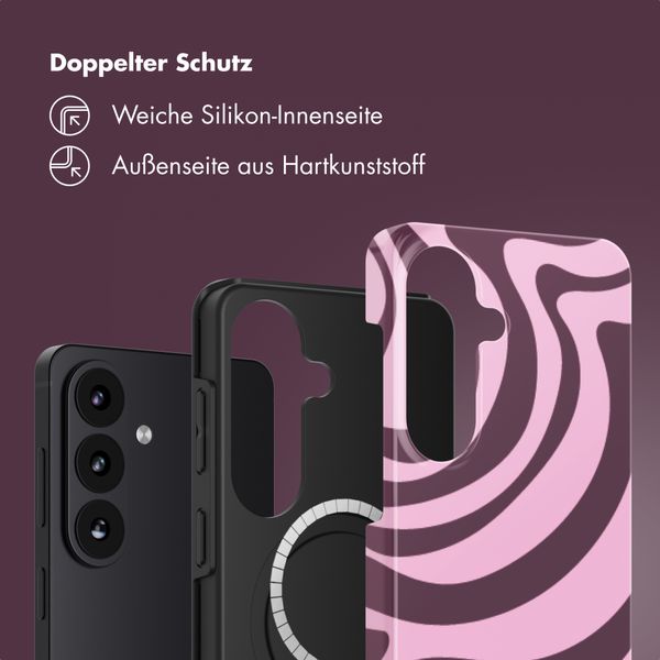 Selencia Vivid Rückabdeckung mit MagSafe Samsung Galaxy S26 Plus - Wavy Swirl Pink Plum