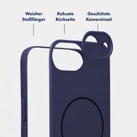 Accezz Grip Backcover mit MagSafe Apple iPhone 17e / 16e - Dunkelblau