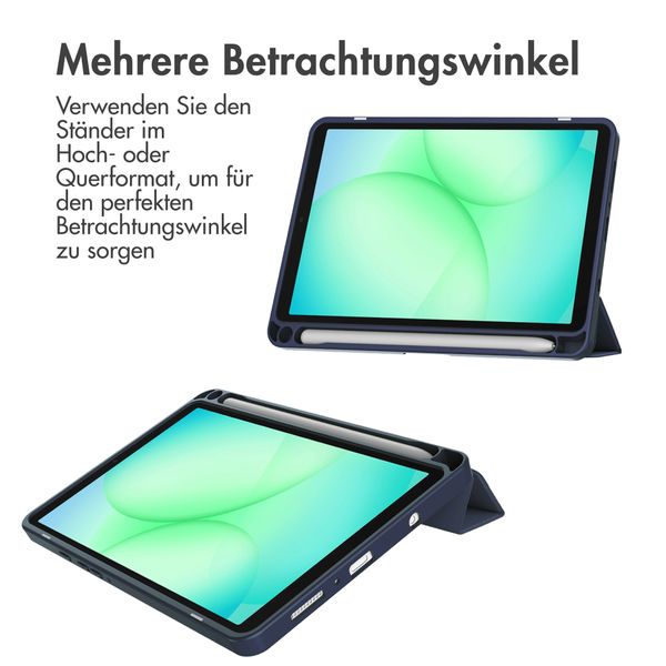 imoshion Trifold Hardcase Klapphülle Samsung Galaxy Tab A11 / A9 8.7 Zoll - Dunkelblau