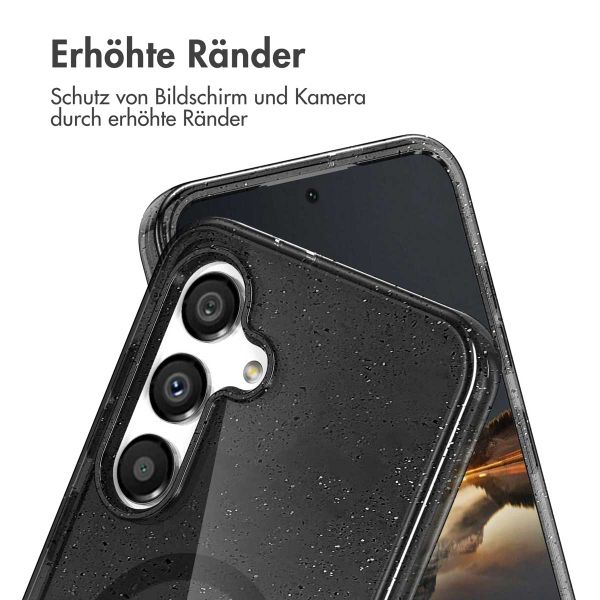 imoshion Sparkle Back Cover mit MagSafe für das Samsung Galaxy S25 - Glitzer Schwarz