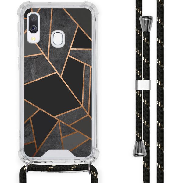imoshion Design Hülle mit Band für das Samsung Galaxy A40 - Black Graphic