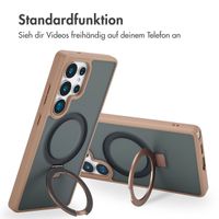 Accezz Ring Stand Backcover mit MagSafe Samsung Galaxy S25 Ultra - Braun