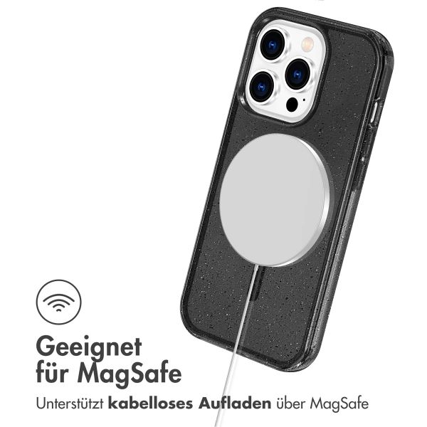 imoshion Sparkle Back Cover mit MagSafe für das Apple iPhone 13 Pro - Glitzer Schwarz