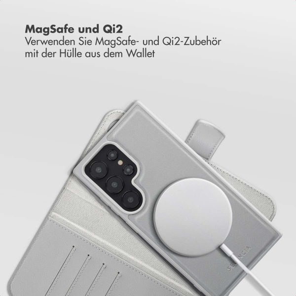 Selencia Olyn Abnehmbare Bookcase mit MagSafe Samsung Galaxy S24 Ultra - Grau