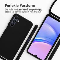 imoshion Silikonhülle mit Band für das Samsung Galaxy A15 (5G/4G) - Schwarz