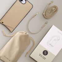 Selencia Nova HandyHülle mit Kordel und Kartenhalter Apple iPhone 16e - Beige