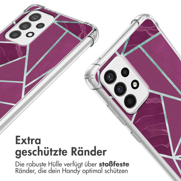 imoshion Design Hülle mit Band Samsung Galaxy A52(s) (5G/4G) - Bordeaux Graphic