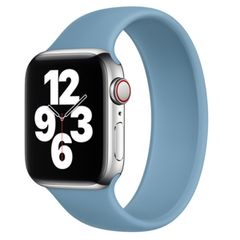 Apple Silikon Solo Loop für das  Apple Watch | 38/40/41/42 mm - Größe 8 - Northern Blue