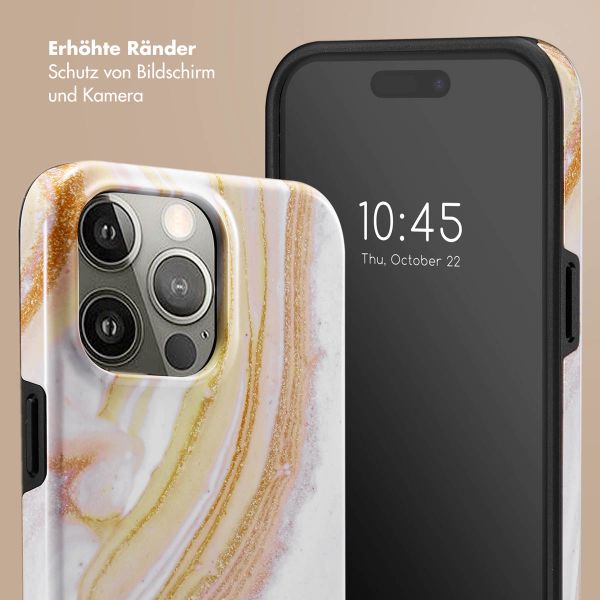 Selencia Vivid Back Cover Apple iPhone 15 Pro Max - Chic Marble Gold