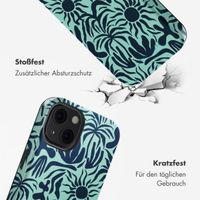 Selencia Vivid Tough Back Cover mit MagSafe für das iPhone 13 - Tropical Vibes Light Blue