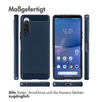 imoshion Brushed Back Cover für das Sony Xperia 10 V - Dunkelblau