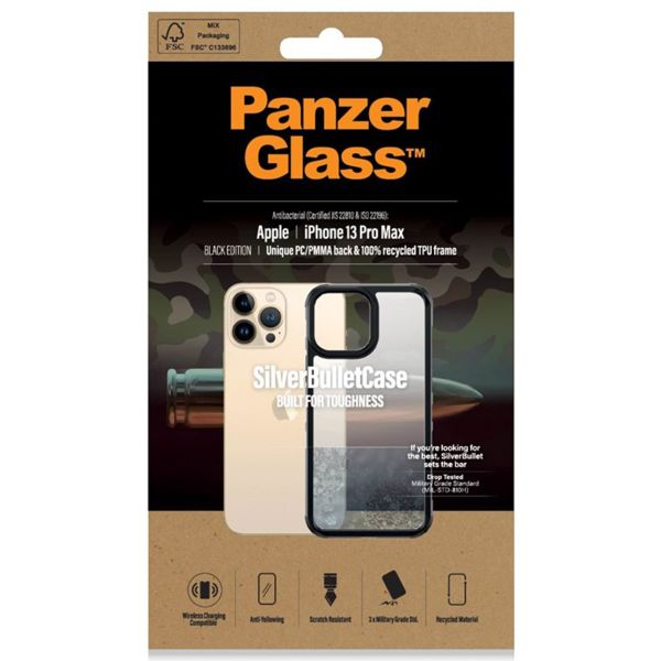 PanzerGlass SilverBullet ClearCase für das Apple iPhone 13 Pro Max - Schwarz