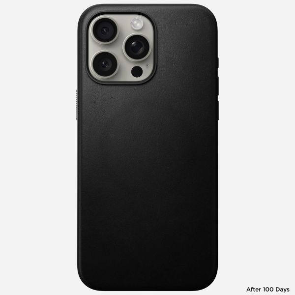 Nomad Modern Leather Case für das iPhone 15 Pro Max - Schwarz