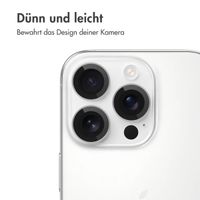 imoshion 2er-Pack Objektivschutz für Kamera für das Apple iPhone 16 Pro / 16 Pro Max - Weiß / Titanium