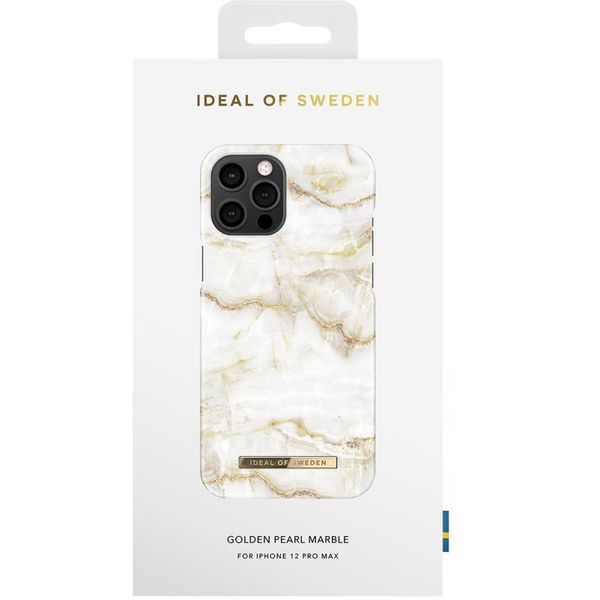 iDeal of Sweden Fashion Back Case iPhone 12 Pro Max - Golden Pearl Marble